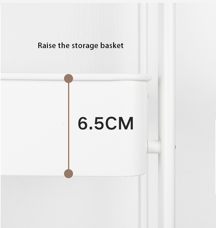 Foldable Trolley Rack Floor Multi-Layer Kitchen Bathroom Bedroom Removable Storage Shelf With Wheels
