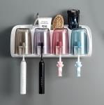 Toothbrush Holder with Toothbrush Dispenser-Multifunctional Wall Mounted Space