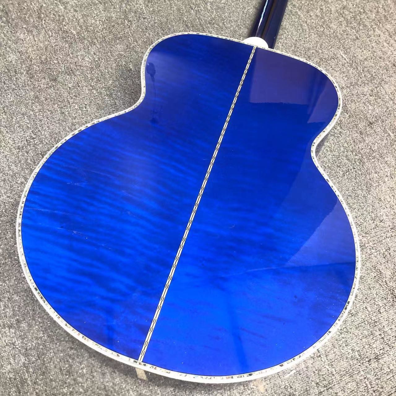 Custom 12 strings Blue color G200 classic acoustic guitar, Solid Sprue top,Factory Custom Maple body guitar
