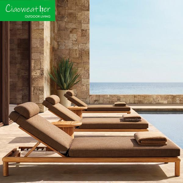 Customized Color Outdoor Furniture High End Chaise Lounge Chair With Waterproof
