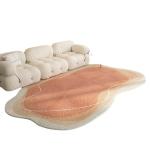 Light Luxury Creamy Floor Carpet Rug Irregular Bedroom Area Rugs