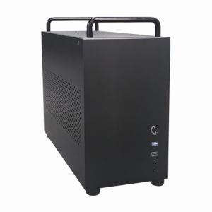 China Tempered Glass 140mm PSU Aluminium PC Case With 12cm Fans wholesale
