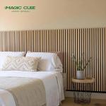 Veneer Finish Soundproof Polyester Pet Acoustic Slatted Composite Wood Wall