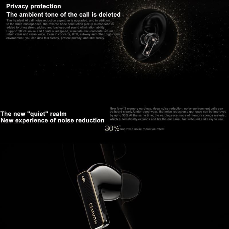 Hua-wei FreeBuds Pro 4 Earphone 5.2 High-Resolution Lossless Sound Quality Headphones Noise Reduction Sports Headset