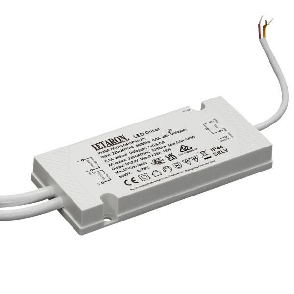 15W Constant Voltage IP44 LED Driver 24V With Class II Protection For Mirror Cabinet Light