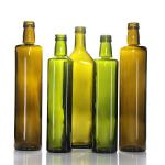 Custom Label Olive Oil Glass Bottle Round Square 200ml 150ml