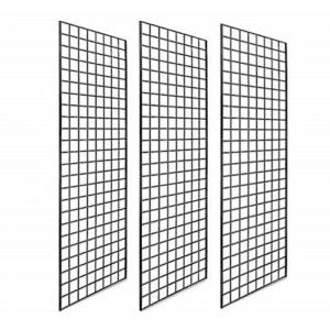 China Metal Mesh Wire Grid Panel Clothes Hanger With Wheels Grid Garment Organizer Stand wholesale