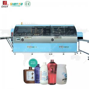 China High Accuracy 2 Colors Screen Printing Machine For PE Yogurt Bottle on sale