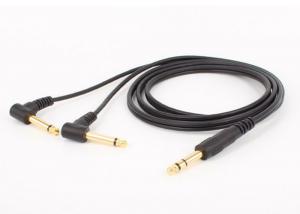 China Microphone Video Stereo Audio Cable / Mono Jack Cable Copper Conductor on sale