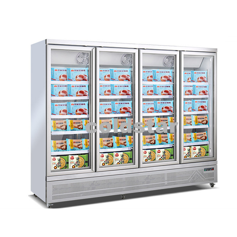 2000L Glass Door Upright Freezer