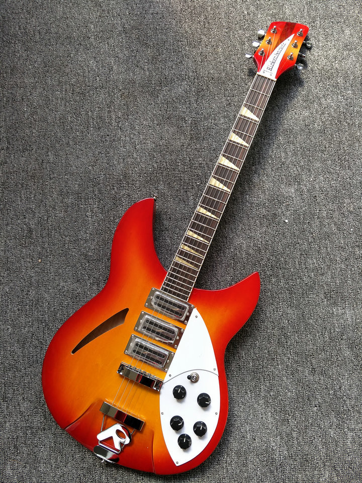 New Arrival rickenback 360 electric guitar Ricken 325 3 pickups electric guitar Rick custom guitar in cherry sunburst