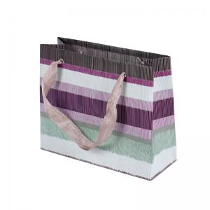China Custom Printed Creative Patterned Paper Product Bags Striped Paper Bags wholesale