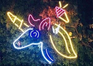 China 80cm Pink Flex Neon Lighted Sign Rohs Happy Birthday Neon Sign wholesale