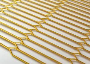 China 150mm Hole Gold Decoration Expanded Metal Wire Mesh wholesale
