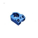 CNC machining process blue anodized finish aluminum oil adapter, Trike Bike