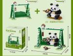 ABS Mini Bricks Building Blocks Panda Gift Box White Panda Toys for Boys