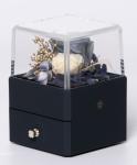 Resin Flower Jewelry Box Ring Box With Flower Inside 115X115X110mm