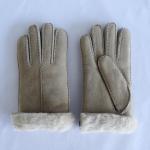 High quality warm double face Australia sheepskin shearling gloves