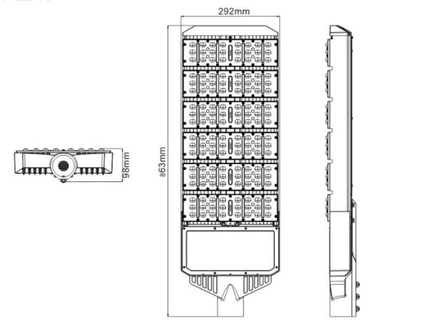 High Luminance IP67 180w LED Street Light For Outdoor Newest Design Aluminum