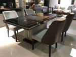 Home Furniture Luxury Design Dining Table Burl Veneer Tabletop
