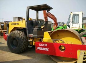 China Open Cabin Used Road Roller , New Paint Drum Roller Compactor Dynapac CA251D on sale