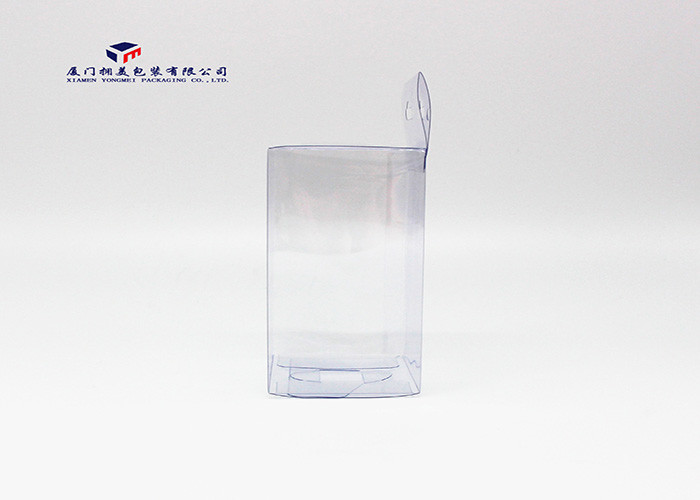 0.3mm Rigid Clear PVC Packaging Boxes Without Printing Hang Strip On Box Top