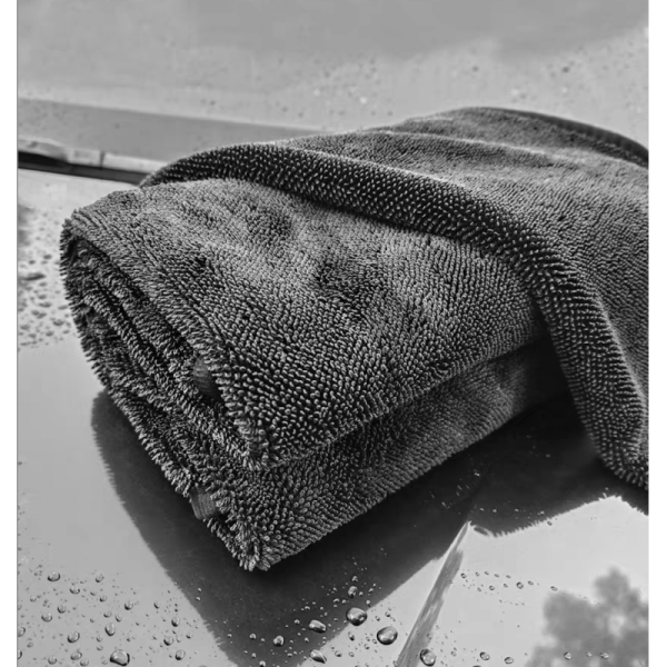 650GSM Twisted Microfibre Car Drying Towels With Soft PE Edged