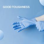 Vinyl Sterile Disposable Plastic Gloves Curved Finger Textured Surface Sterility