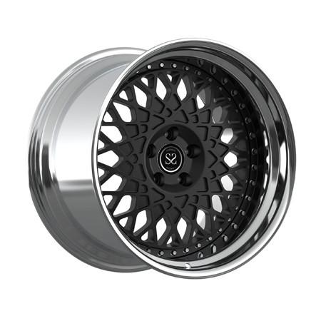 Center Matte Black 2-Piece Forged Wheels Barrel Polished 19 Inch Alloy E350 Car