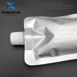 China Custom Logo Printed Stand Up Aluminum Foil Pouch Packaging Bag Plastic Pouch With Spout For Fruit Juice wholesale