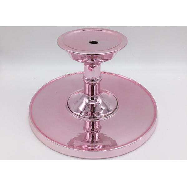 Rose Gold Electroplating Ceramic Cake Stand Strong Dolomite Material For Home Deco