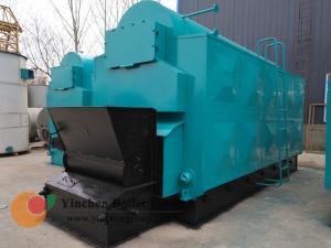 China Rice Husk Pellet Biomass Fired Steam Boiler , Chain Grate Stoker Travelling Grate wholesale