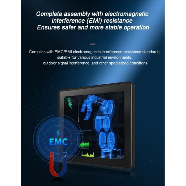 24 Inch Electronic Display Board for Production Workshops Embedded/wall-mounted Aluminum Alloy Industrial TouchScreen Computer