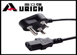 China India Standard 220V International Power Cord For Computer / Refrigerator 3 Prong wholesale