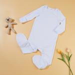 White Blank Sublimation Newborn Footed Onesies For Heat Transfer Printing