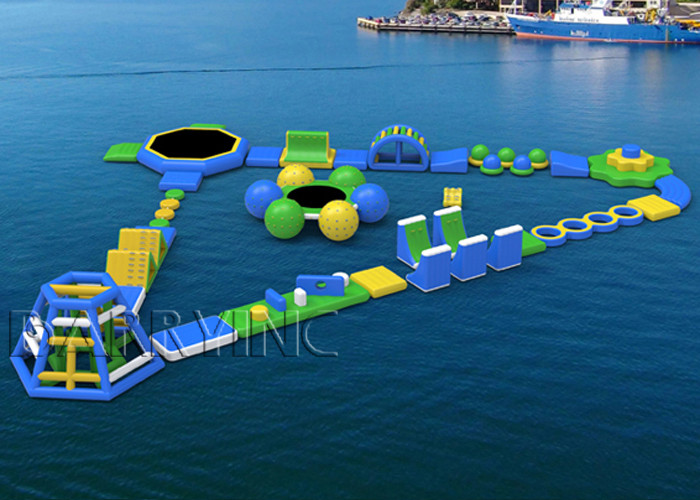 Waterproof Tarpaulin Inflatable Floating Water Park Equipment For Rental / Festival Activity