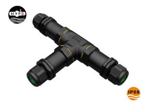 China PG Type IP68 3 Way 300V 16A Waterproof T Connector wholesale