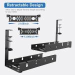 Retractable Clamp Mounted Cable Cord Organizer for Desk Wire Management Compact