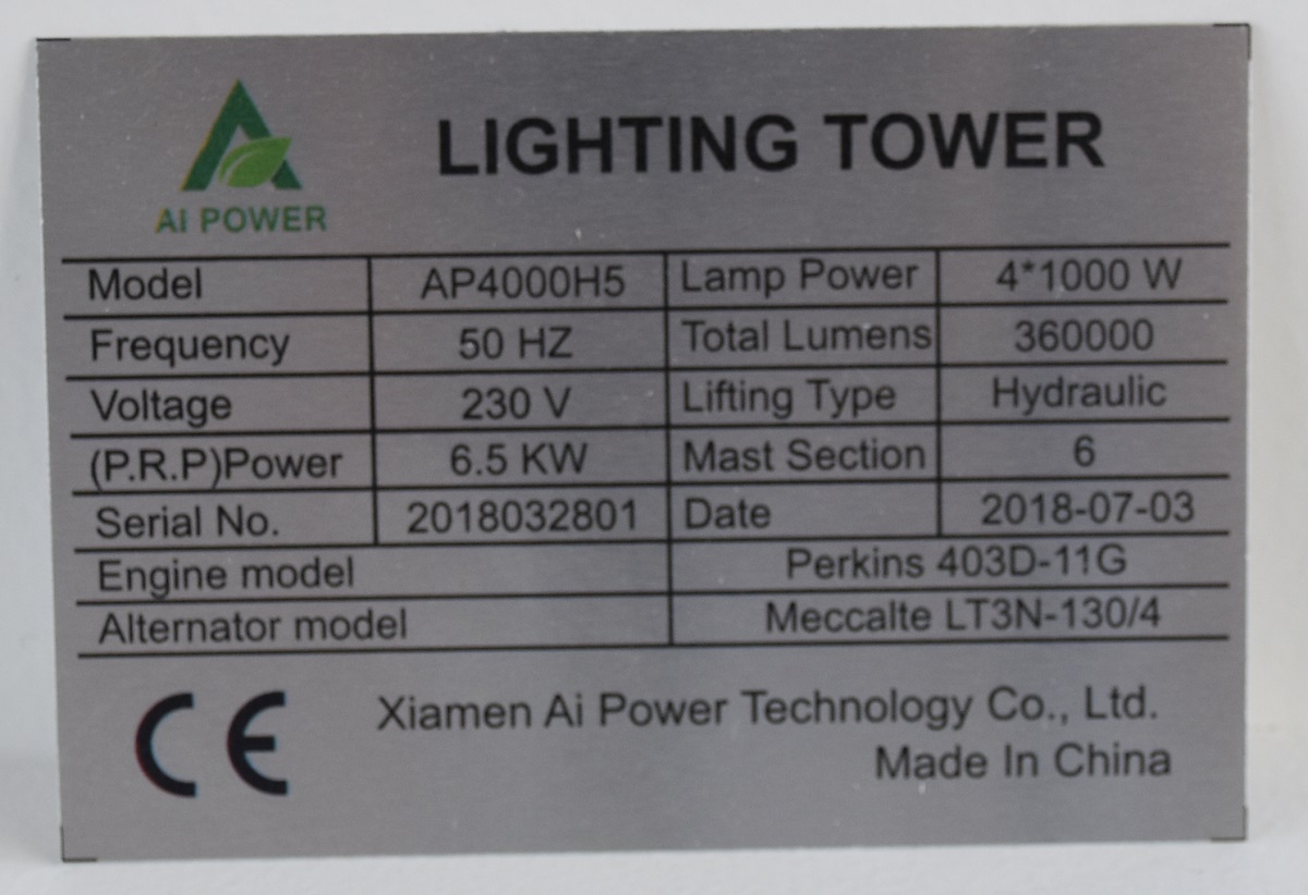 Diesel Fuel Mitsubishi Road Portable Generator Light Tower 9m Diesel Light Plant Generator 10kw