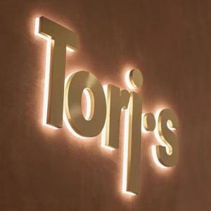 China Snow 3D Led Sign Wall with Customized Size Stainless Steel Back Lit Letter Logo Sign wholesale