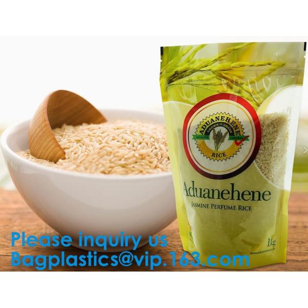 Custom Print Biodegradable Foil Packaging Soft Zipper Stand Up Bottom Gusset Plastic Drinking Pouches Bags With Straws