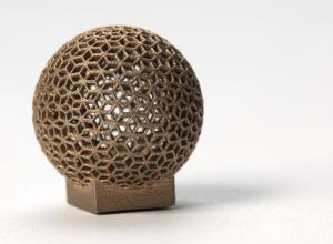China Aluminum DMLS 3D printing for Sphere Shape , Golden electroplating wholesale