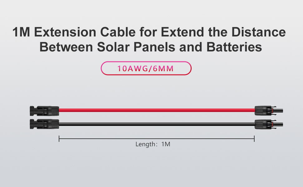 10AWG 6mm Waterproof Solar Cable Solar Panel Adapter Wire Solar Extension Cable with Female and Male Connectors Cable Kit Tool