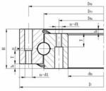 Single-Row 4 Point Contact Ball Slew Bearing 400.20 with Lubrication Holes