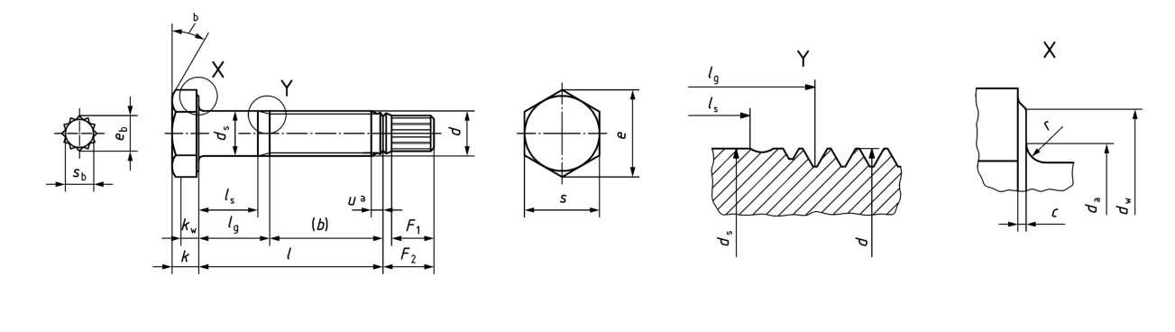 EN14399-10 HRC Tension Control Bolt with Cup Head