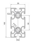 T-Slot & V-Slot 50 Series Aluminum Profiles - 8-50100