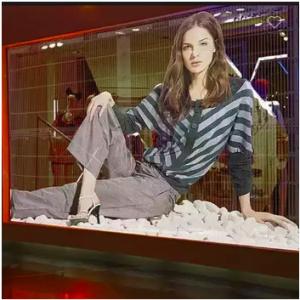 China 3.9mm Indoor Rental Video Wall Panel , P3.91 Transparent Glass Led Display wholesale