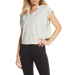 China Custom Cropped Sleeveless Hoodie Raw Edge Sleeveless Sweatshirts For Ladies wholesale