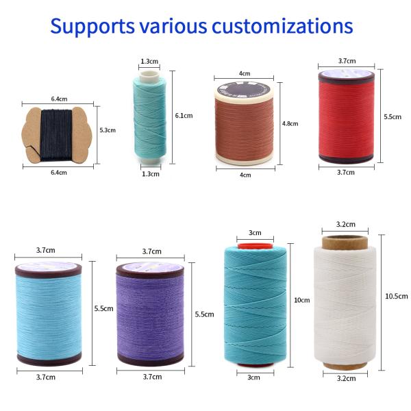 30g One Roll Round Wax Thread DIY Handmade 0.65MM Leather Sewing Polyester Thread