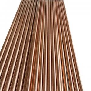 China C1011 C1020 Copper Rod Bar T2 ETP Solid Copper Ground Rod 5mm 6mm 8mm wholesale